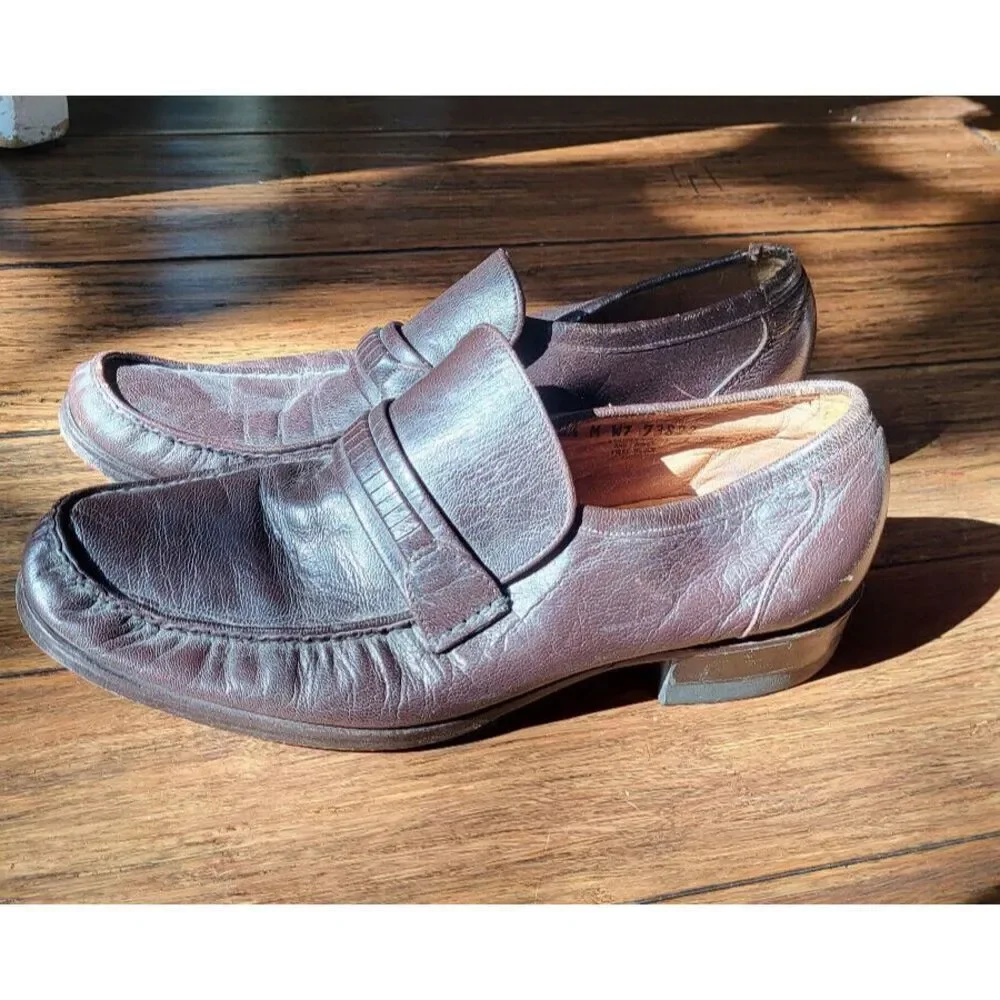 Vintage Regal Men's Leather Dressy Loafers Oxblood Sz 8.5